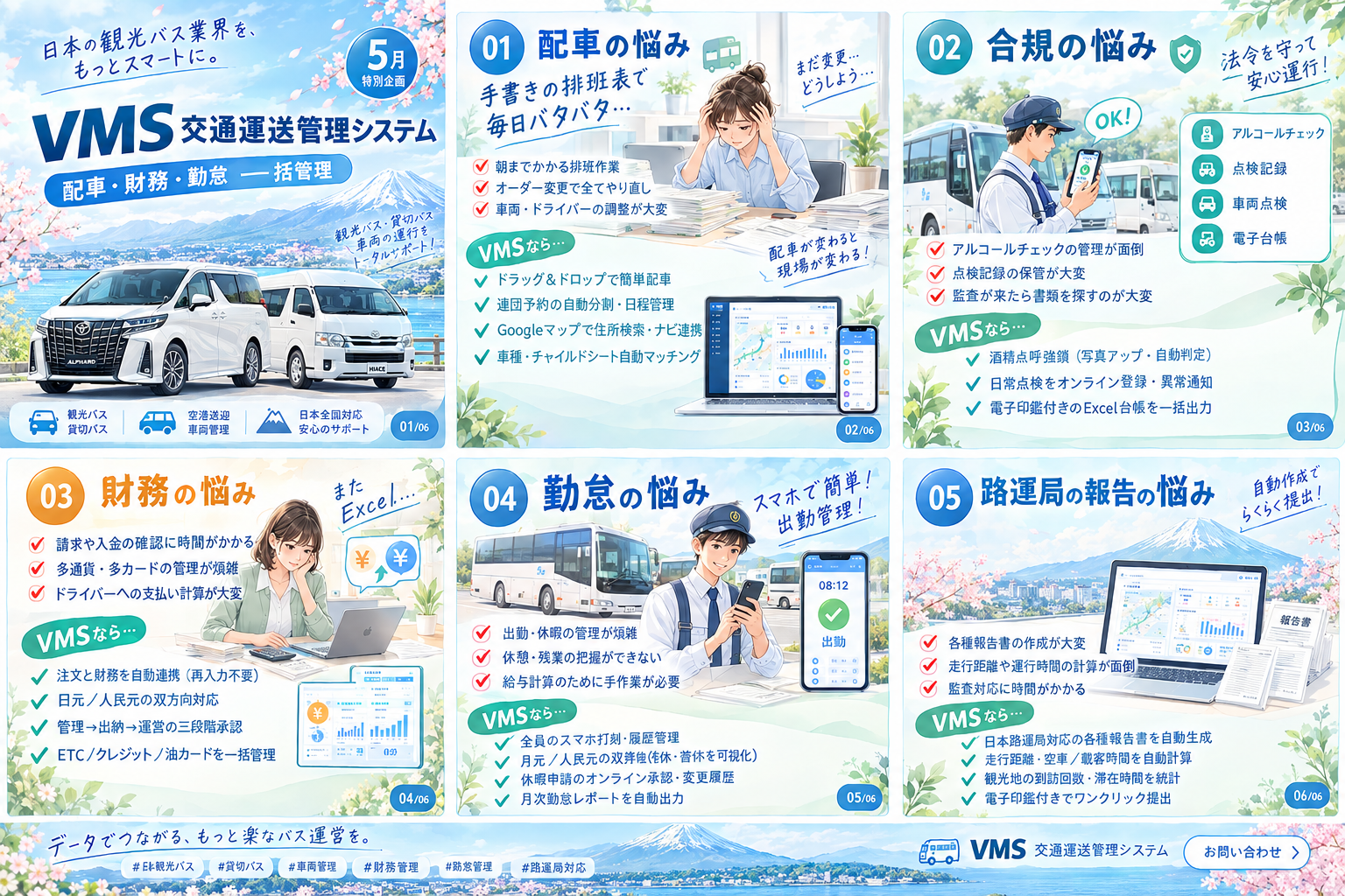 VMS 交通運送管理システム 配車・財務・勤怠 一括管理